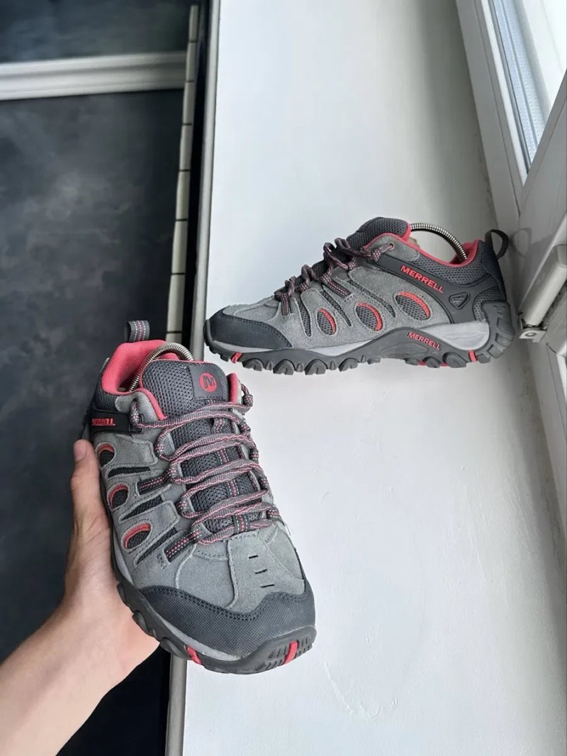 Оригіінал! Merrell  Women’s Hiking Walking Shoes  Grey Red — фото 2