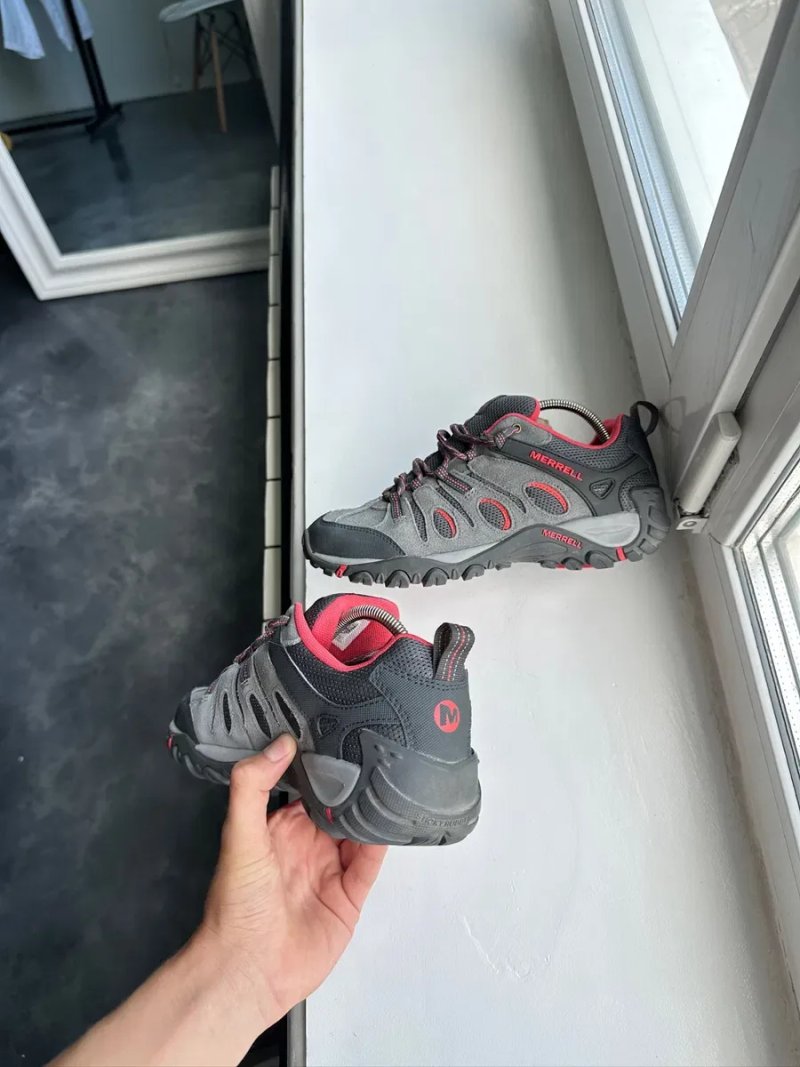 Оригіінал! Merrell  Women’s Hiking Walking Shoes  Grey Red — фото 4