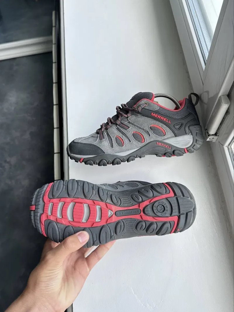 Оригіінал! Merrell  Women’s Hiking Walking Shoes  Grey Red — фото 5