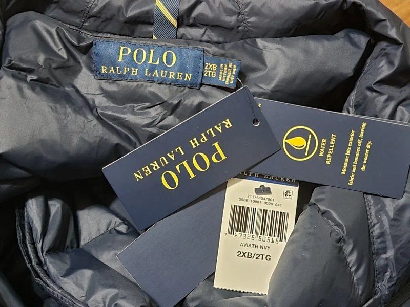 Оригінал 100% чоловічий натуральний пуховик polo ralph lauren xxl 3xl — фото 5