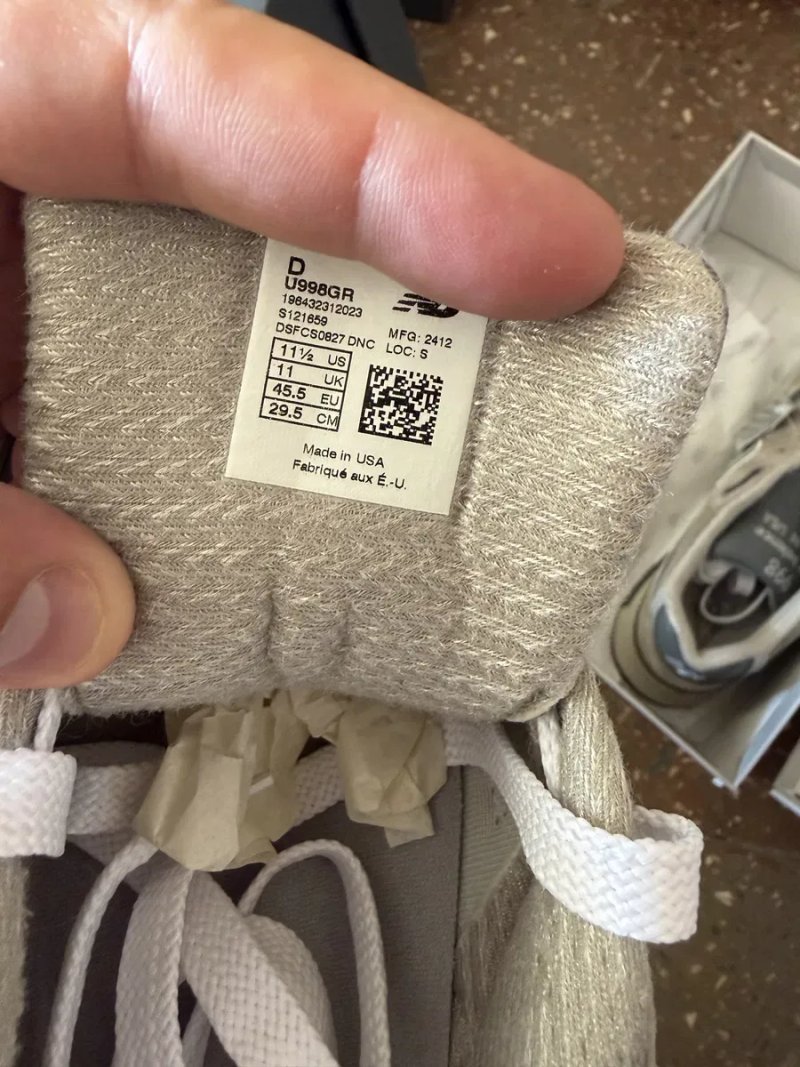 Оригінал 100% Кросівки чоловічі New Balance Made In Usa 998 (U998GR) 45,5 — фото 7