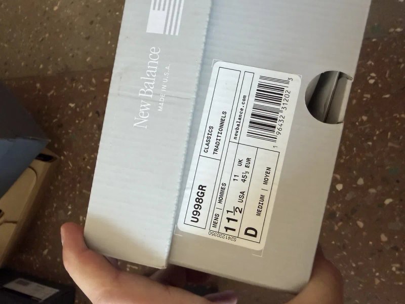 Оригінал 100% Кросівки чоловічі New Balance Made In Usa 998 (U998GR) 45,5 — фото 8