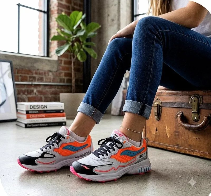 Оригінал 100% Жіночі кроссівки Saucony 3D Grid Hurricane(Розмір 39-25см) — фото 2