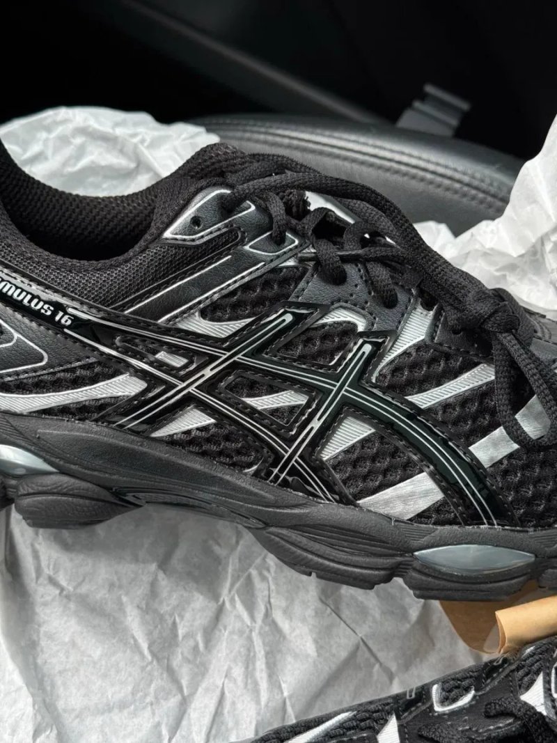 Оригинал Asics Gel Cumulus 16 Black (1203A733 002) оригинальние летние мужские черние кроссовки асикс — фото 7