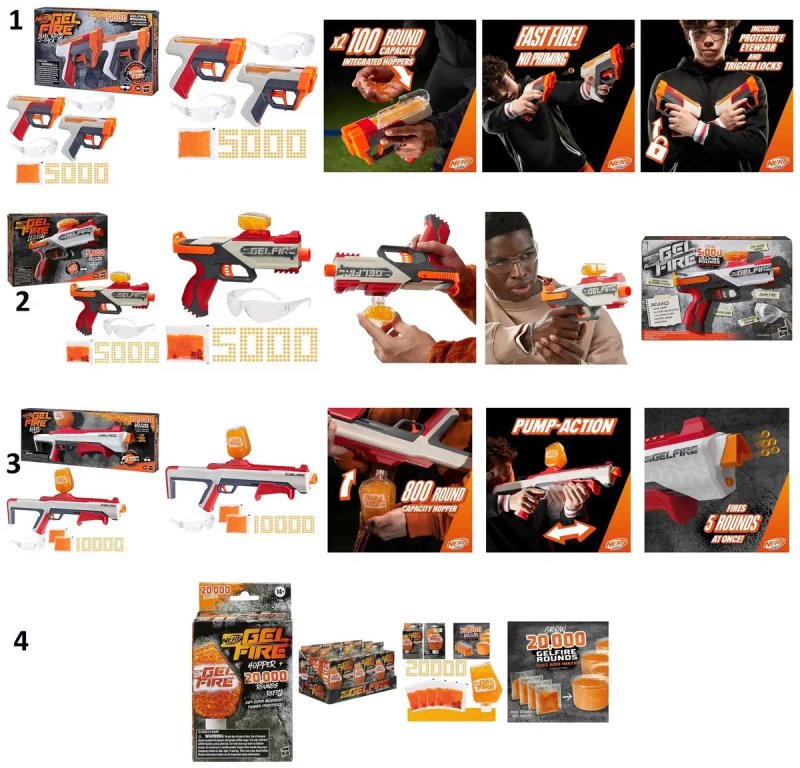 ОРИГІНАЛ! Бластер Нерф Nerf Elite Ultra Modulus Gelfire Zombie Hyper Моторизований Нерф — фото 2