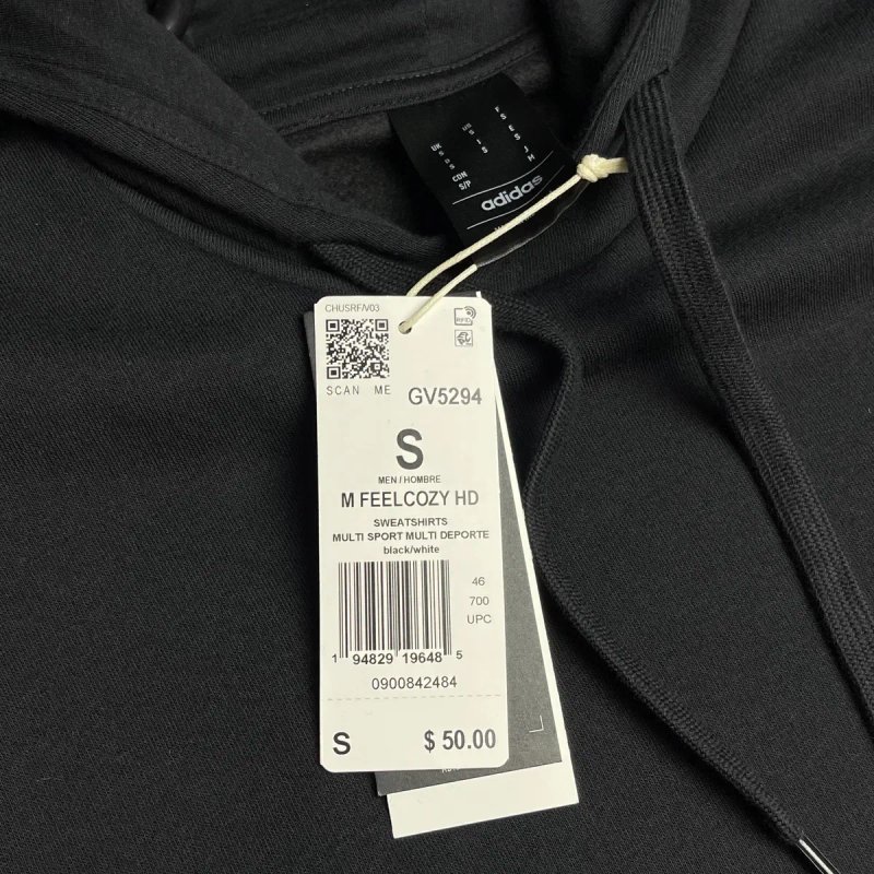 ОРИГІНАЛ Чоловіча Кофта Adidas S M L Худі Чорна з США — фото 4