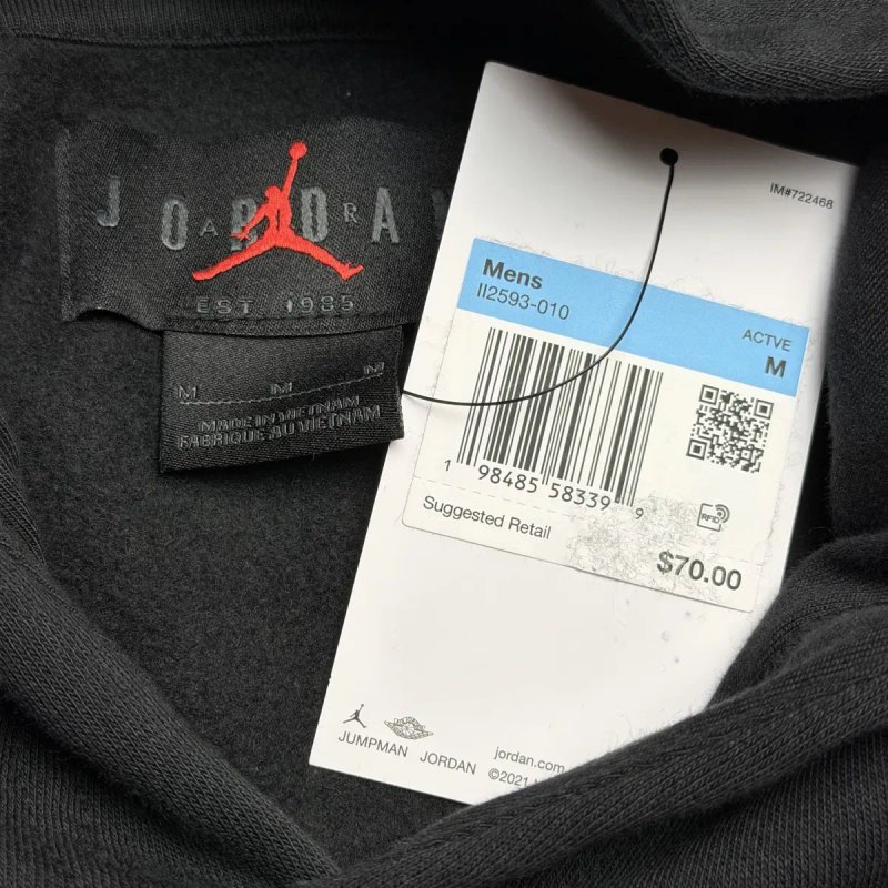 ОРИГІНАЛ Чоловіча Кофта Nike Jordan M L II2593-010 Зіп Худі з США — фото 6