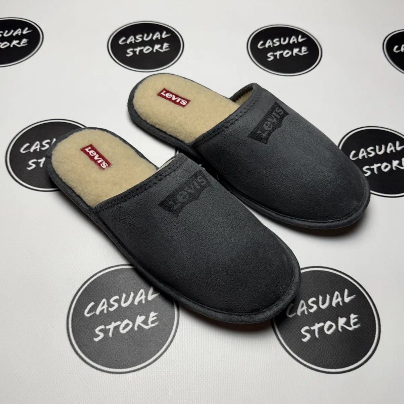 ОРИГІНАЛ Чоловічі Домашні Тапочки Levis 42 43 44 45 46 Шлепки Тапки Капці Сірі з США — фото 5