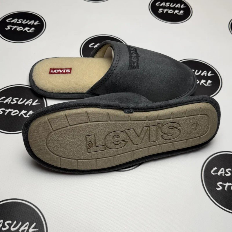 ОРИГІНАЛ Чоловічі Домашні Тапочки Levis 42 43 44 45 46 Шлепки Тапки Капці Сірі з США — фото 8