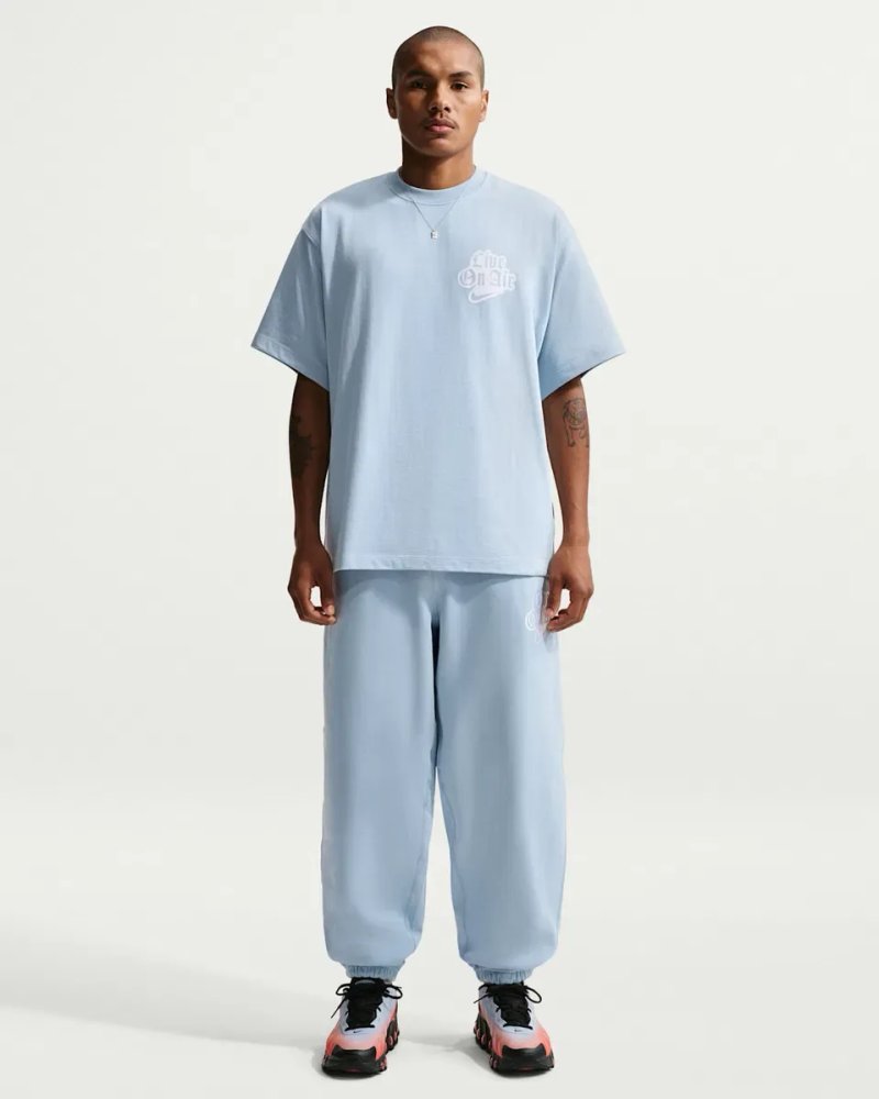 Оригінал! Футболка Nike Solo Swoosh (блакитна) (S, M, L) — фото 4