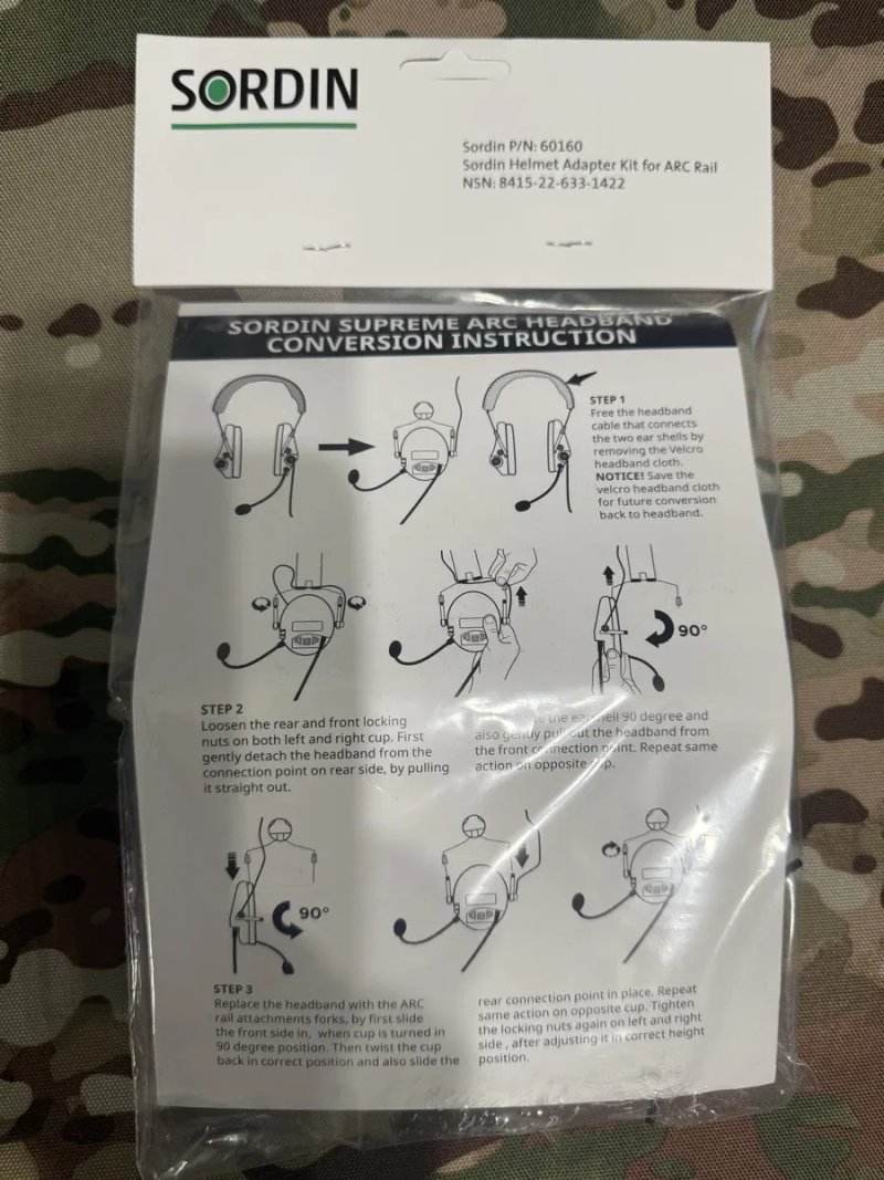 Original‼️ Кріплення ARC SORDIN на шолом Helmet Rail Adapter — фото 4