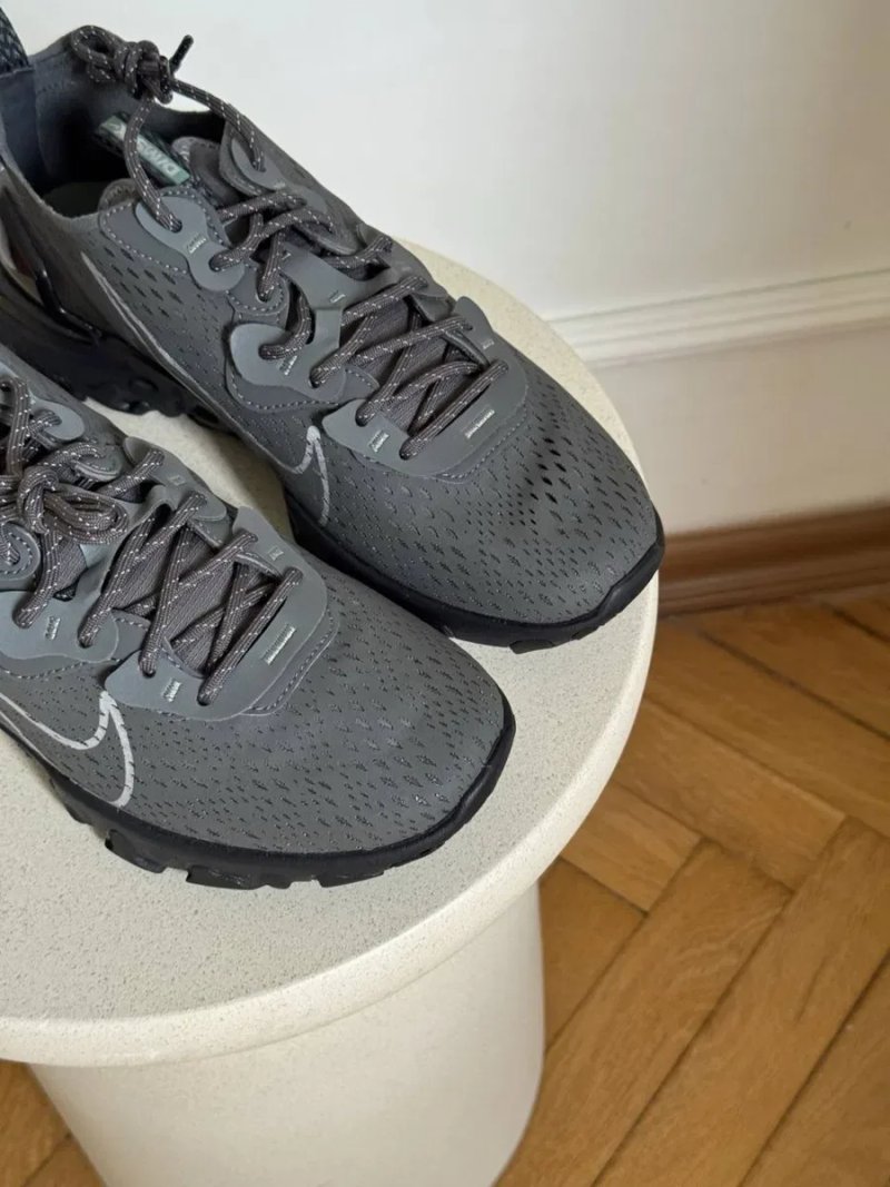 Оригинал Nike React Vision Grey Black (IM5996 068) летние мужские кроссовки найк реакт визион — фото 5