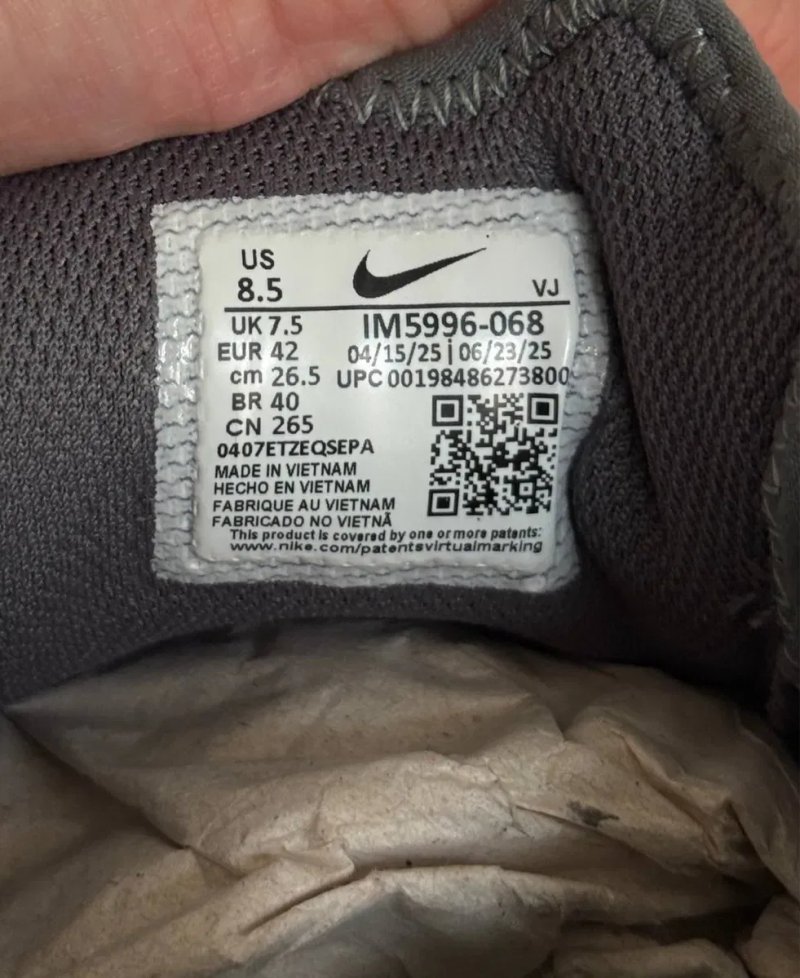 Оригинал Nike React Vision Grey Black (IM5996 068) летние мужские кроссовки найк реакт визион — фото 7