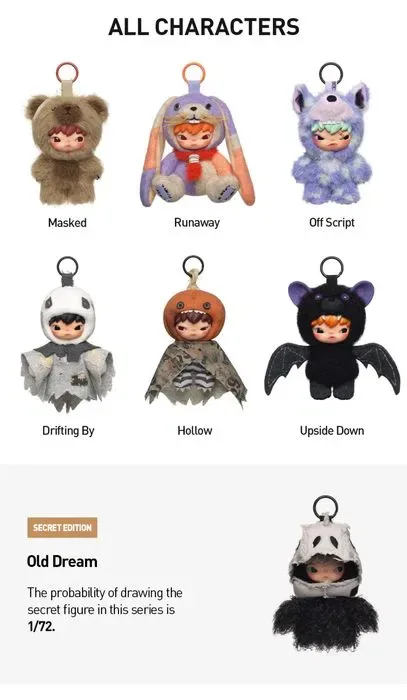Оригінал ‼️ Pop Mart Hirono After Dark Series Plush Doll Pendant — фото 2