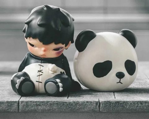 Оригінал‼️Pop Mart Hirono Doll Panda Figure