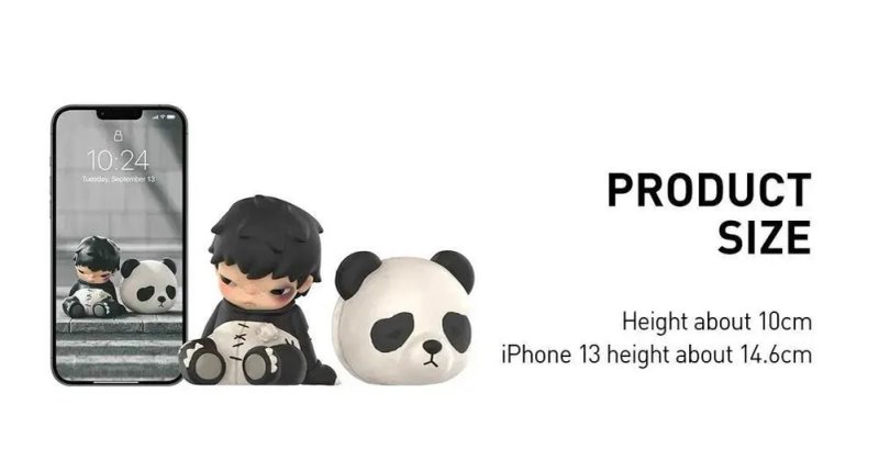 Оригінал‼️Pop Mart Hirono Doll Panda Figure — фото 4