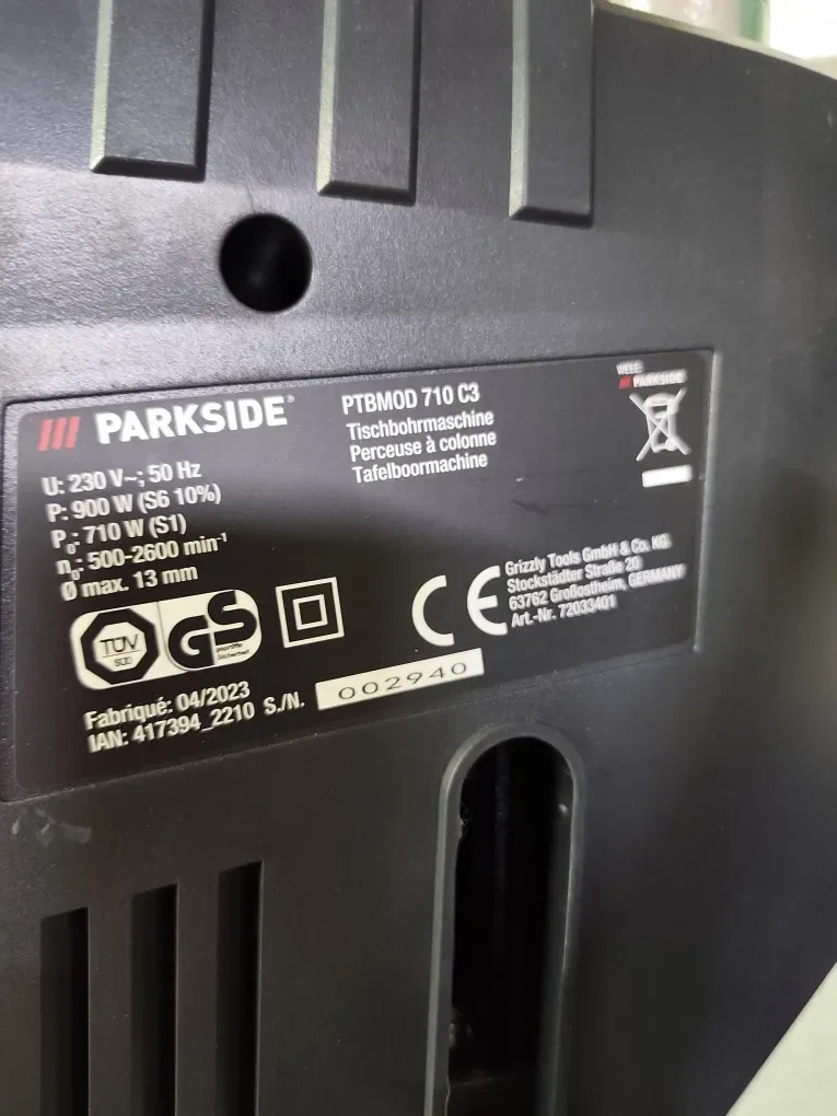 Оригінал Свердлильний верстат Parkside PTBMOD 710 C3, свердлильні парксайд 710ват, свердлильний верстат парксайд Німеччина. Станок для свердління — фото 5