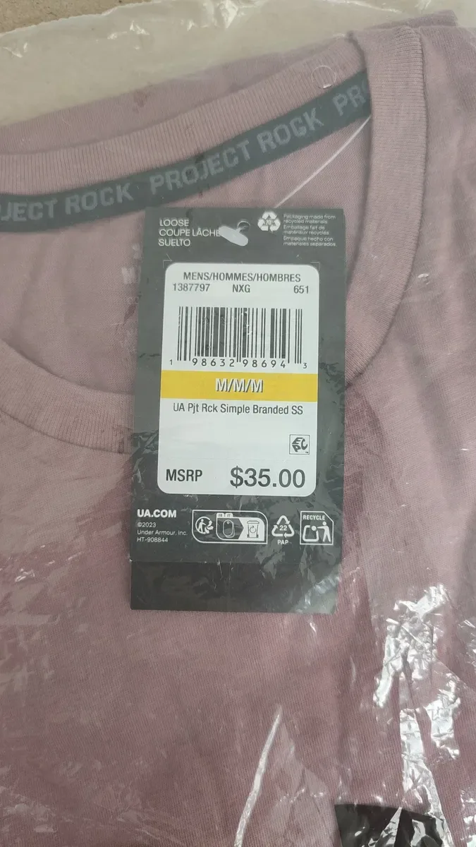 Оригінал Under Armour Men's Project Rock Simple Branded Short Sleeve (M/L/XL)
Shirt  1387797 — фото 4