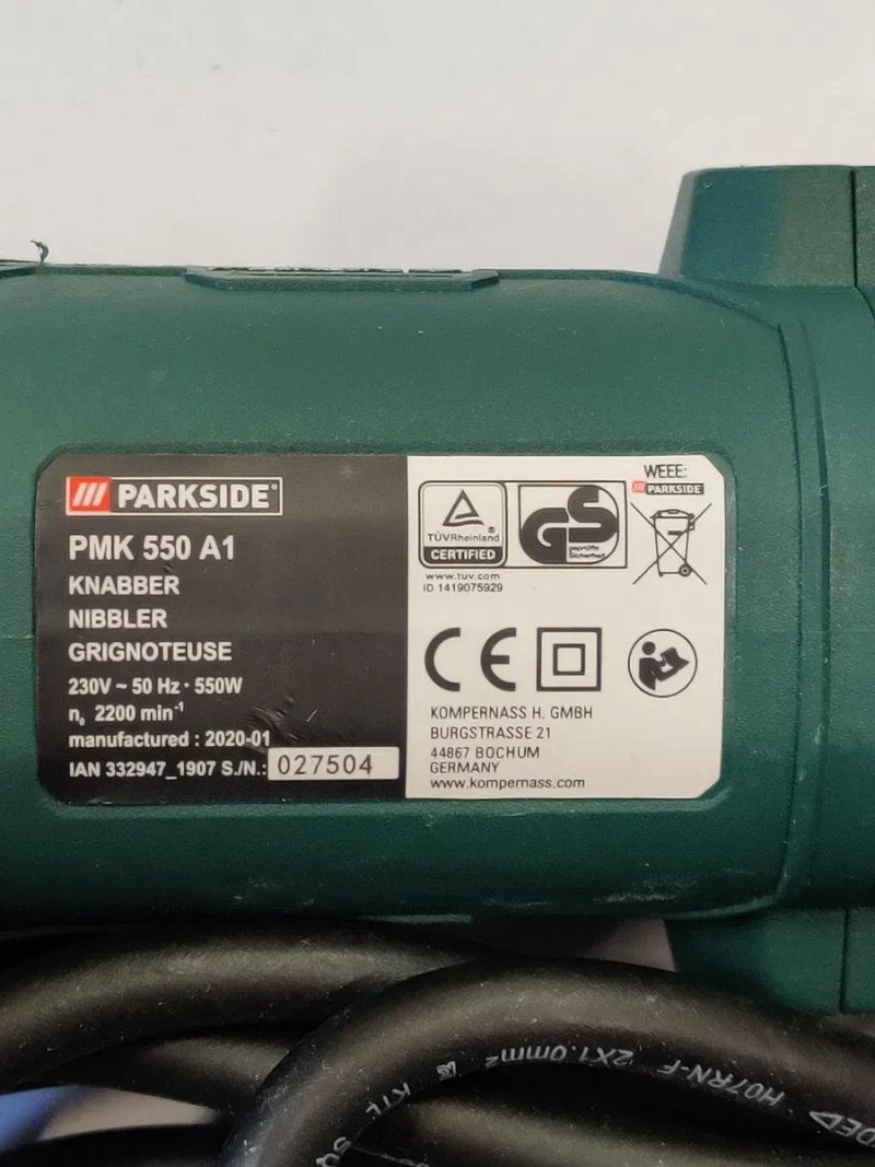 Оригінал вирубні ножиці по металу з Німеччини PARKSIDE PMK 550/вырубные/резак/ высечные ножници/висічні — фото 8