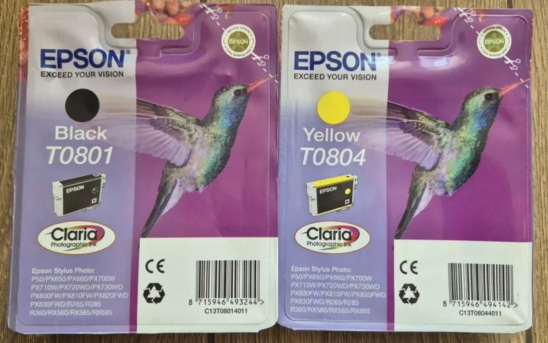 Оригінальні картриджі Epson T0807 Multipack (T0801 - T0806) Claria, нові — фото 4