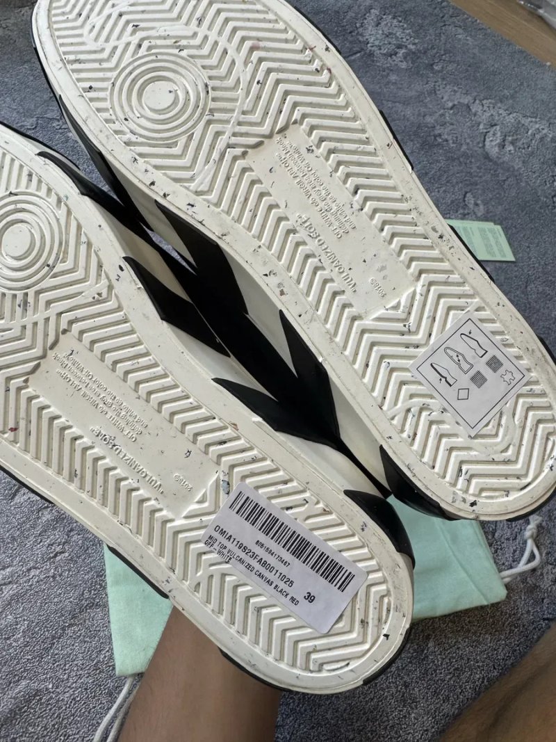 Оригінальні кеди Off White / оригинал кроссовки офф вайт vulcanized high / 39 розмір / чоловічі діночі офф вайт — фото 3