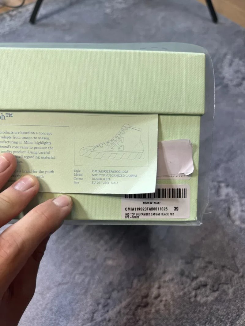 Оригінальні кеди Off White / оригинал кроссовки офф вайт vulcanized high / 39 розмір / чоловічі діночі офф вайт — фото 8