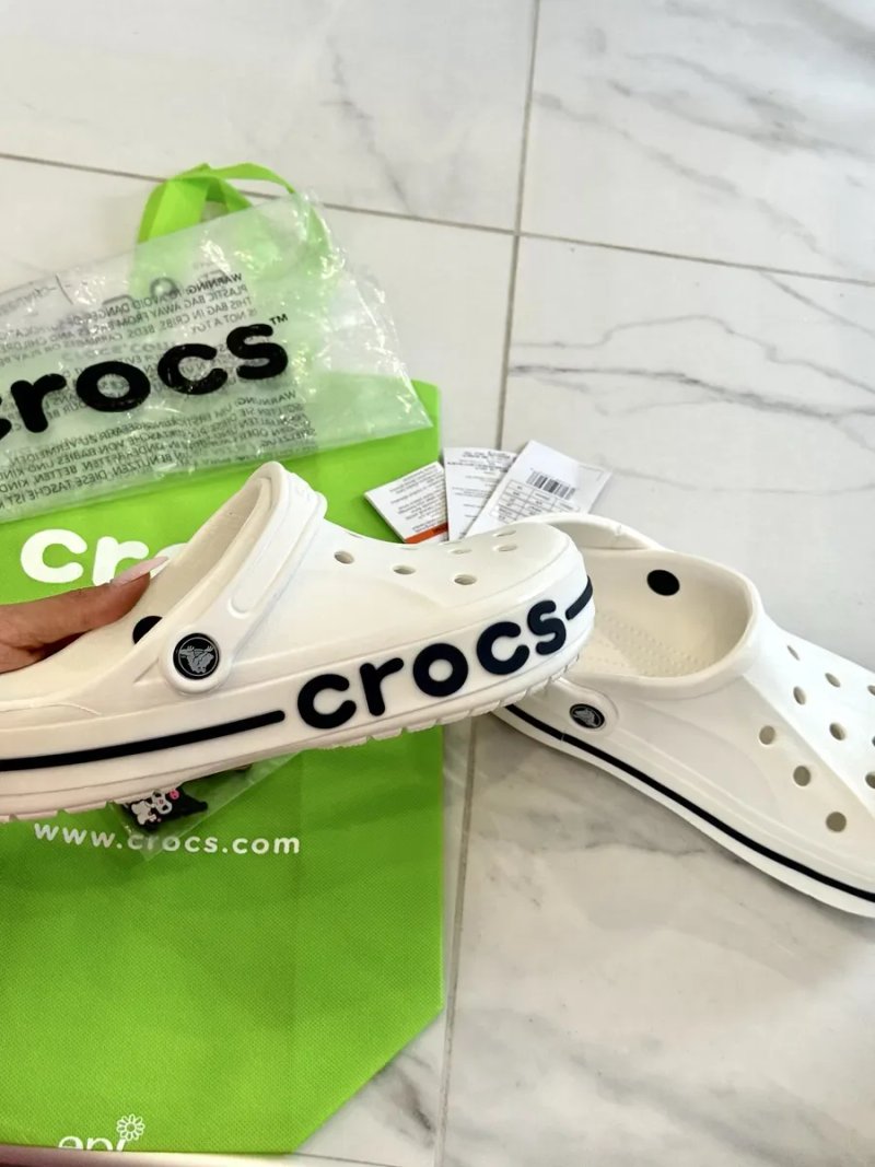 Оригінальні крокси Crocs Bayaband Clog White | білі крокси  | 39-40 | джибітси для кроксів | m7 | сабо | крокс баябанг | білі шльопанці — фото 4