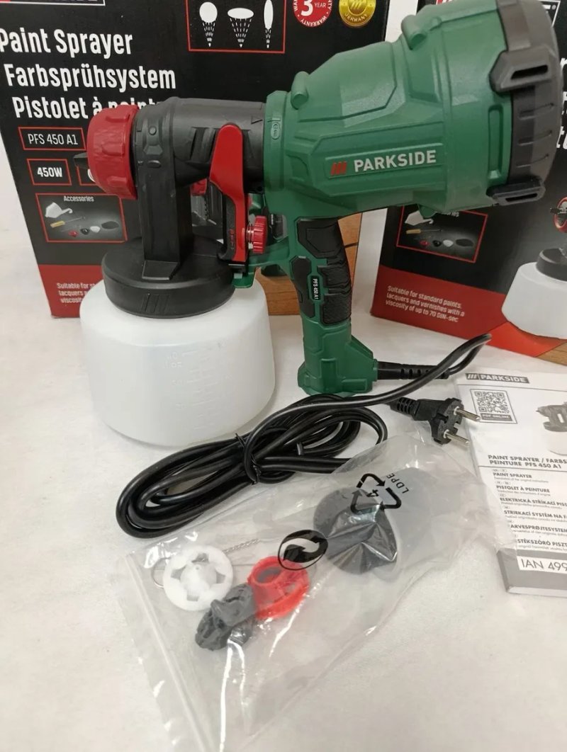 Оригинальный Электрический кракопульт Parkside PFS 450 А1, фарбопульт мережевий парксайд, — фото 3