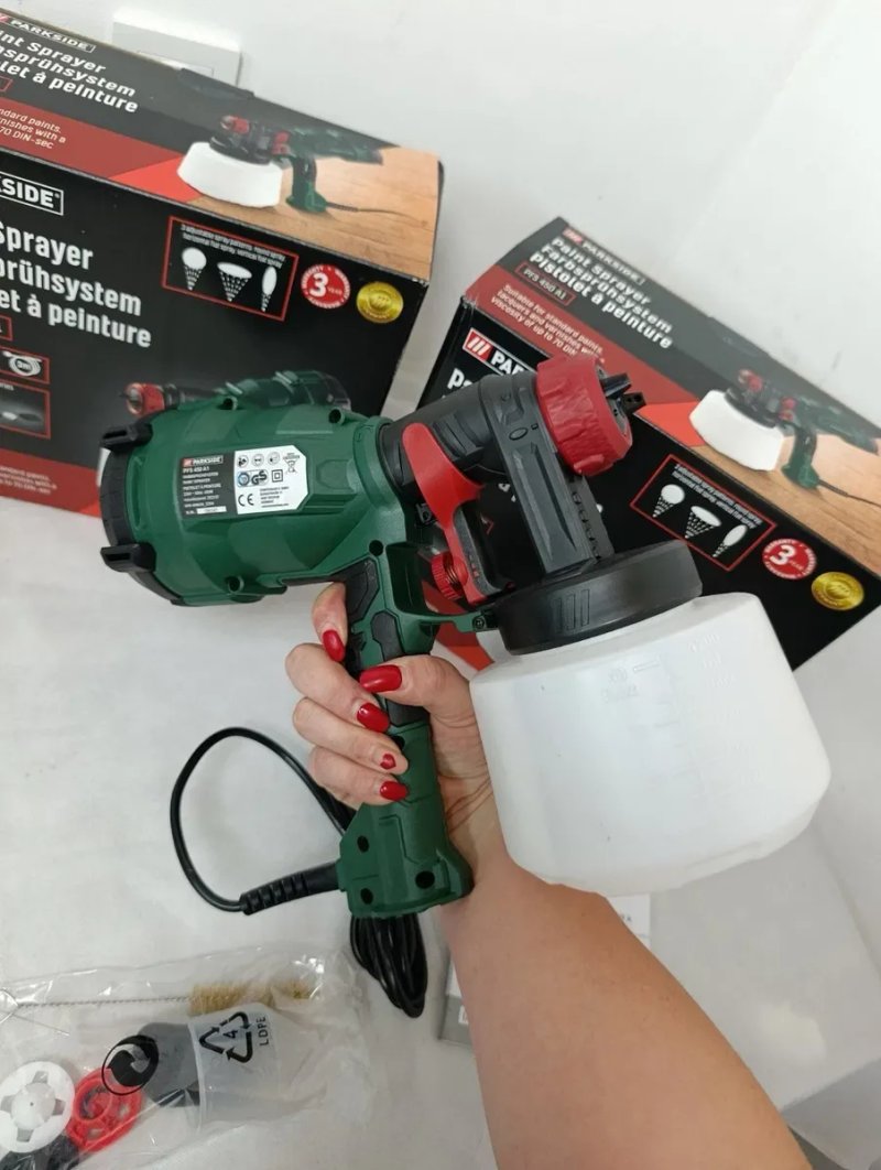 Оригинальный Электрический кракопульт Parkside PFS 450 А1, фарбопульт мережевий парксайд, — фото 4