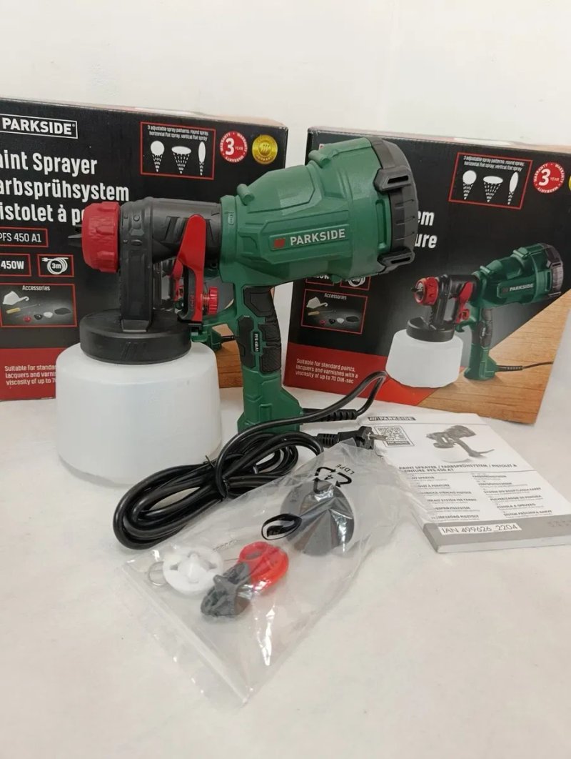 Оригинальный Электрический кракопульт Parkside PFS 450 А1, фарбопульт мережевий парксайд, — фото 6