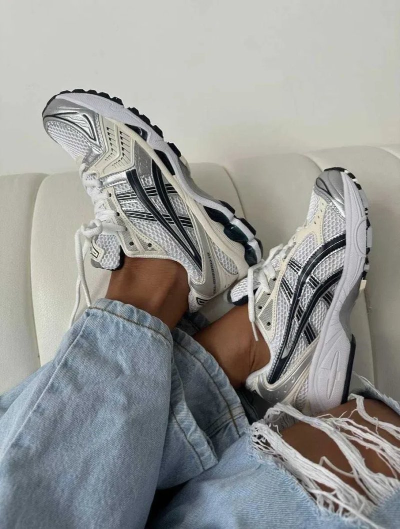 ‼️Останні Розміри‼️Кроссовки  Asics Gel-Kayano14 White Midnight / Жіночі Кросівки Асікс — фото 4