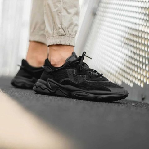 ‼️Останній 41/43/44 Розмір‼️Кроссовки Мужские Adidas Ozweego Triple Black/Чоловічі Кросівки Адідас Озвіго/Кроссовки адидас Озвиго
