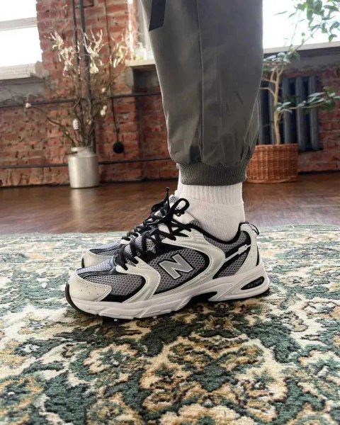 ‼️Останній 42/44 Розмір‼️Кроссовки New Balance 530 Black White/Кросівки NB Чоловічі Нью Беланс