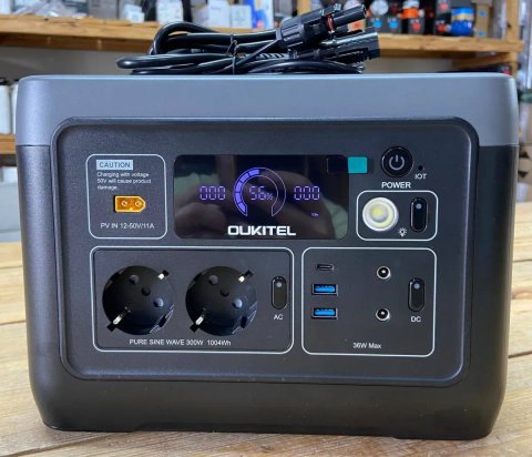 OUKITEL P1001E зарядна станція 1004Wh 300W LiFePO4 для котла, насоса, дому, UPS, чиста синусоїда