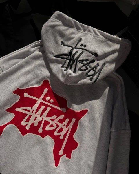 Оверсайз худі з вишивкою/худі Стусі/кофта Стаси, Stussy/ ТОП якість