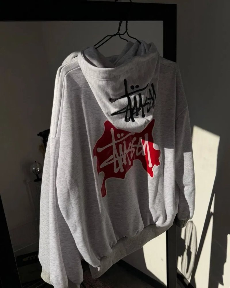 Оверсайз худі з вишивкою/худі Стусі/кофта Стаси, Stussy/ ТОП якість — фото 2
