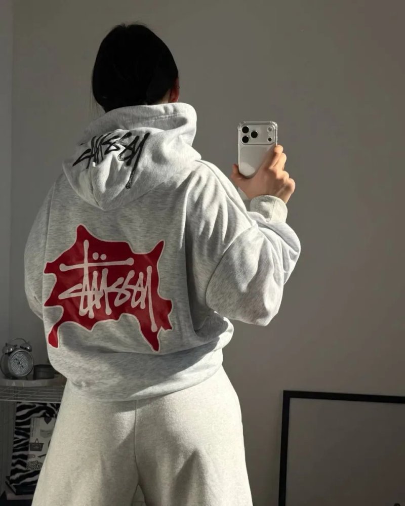 Оверсайз худі з вишивкою/худі Стусі/кофта Стаси, Stussy/ ТОП якість — фото 3