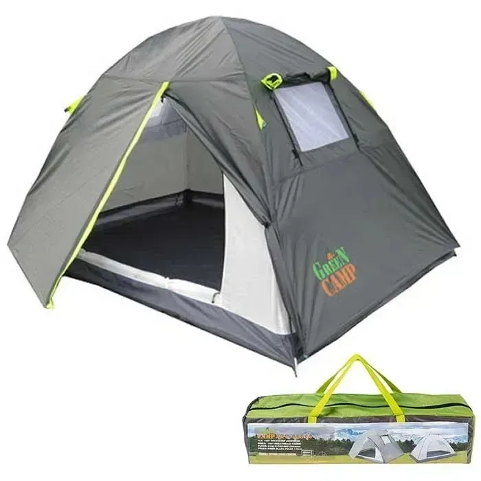 Палатка 2-х двухместная Green Camp двухслойная водоотталкивающая ткань качественная — фото 2