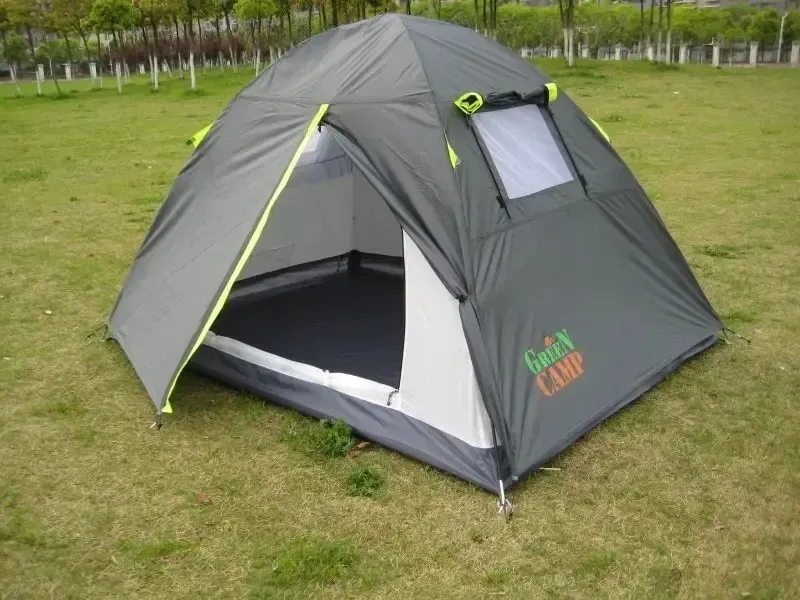 Палатка 2-х двухместная Green Camp двухслойная водоотталкивающая ткань качественная — фото 4