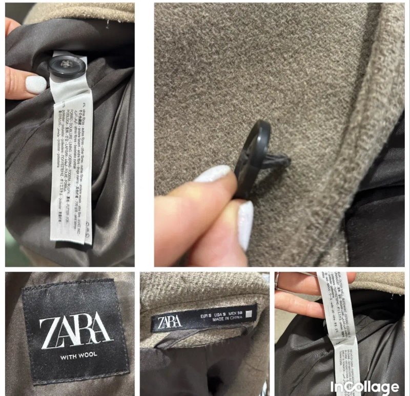 Пальто зара zara шерсть — фото 8