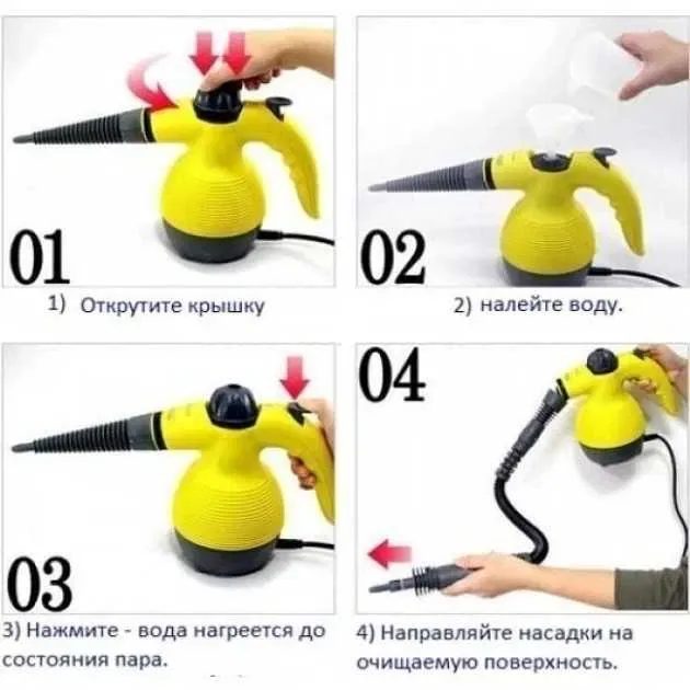 Пароочисник, відпарювач Steam Cleaner парова праска, 1000Вт — фото 6
