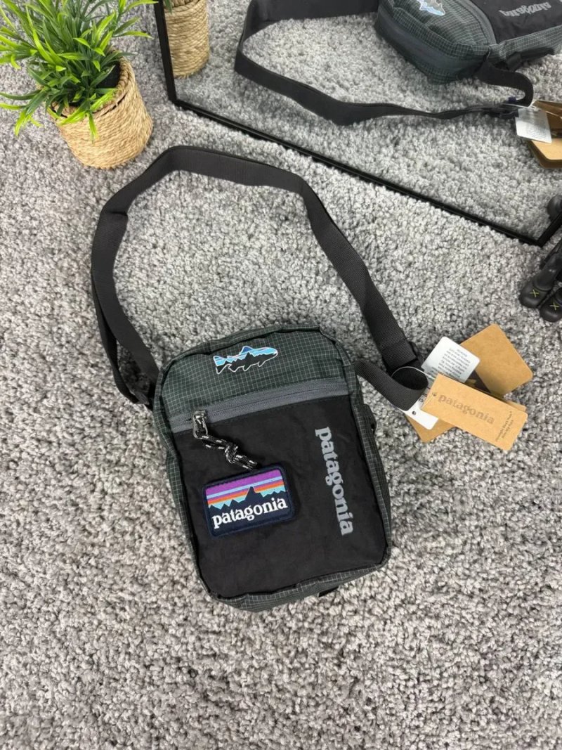 Patagonia Atom Sling Bag сумка через плече чоловіча чорна стильний дизайн | Сумка Патвгонія чорна унісекс | Кросбоді