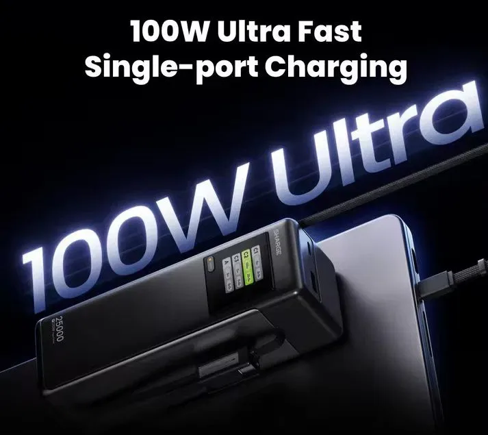 Павербанк SHARGE HyperTower 170W 25000 mAh 4-в-1 Black — фото 5