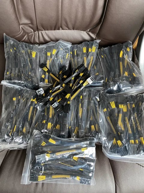 Переходник 6 pin на 8 pin для видеокарт ul 1007 18awg новые