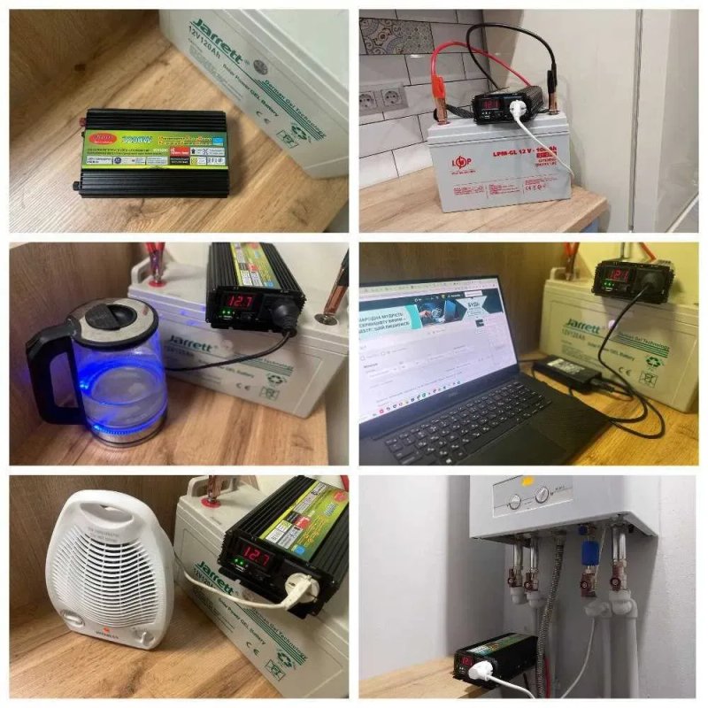 Перетворювач напруги. Перетворювач 12 220 чиста синусоїда 3200w.‼️ Перетворювач 12 220 із зарядкою 3200ватт.‼️ ДБЖ. Інвертор генератор. Безперебійник — фото 2