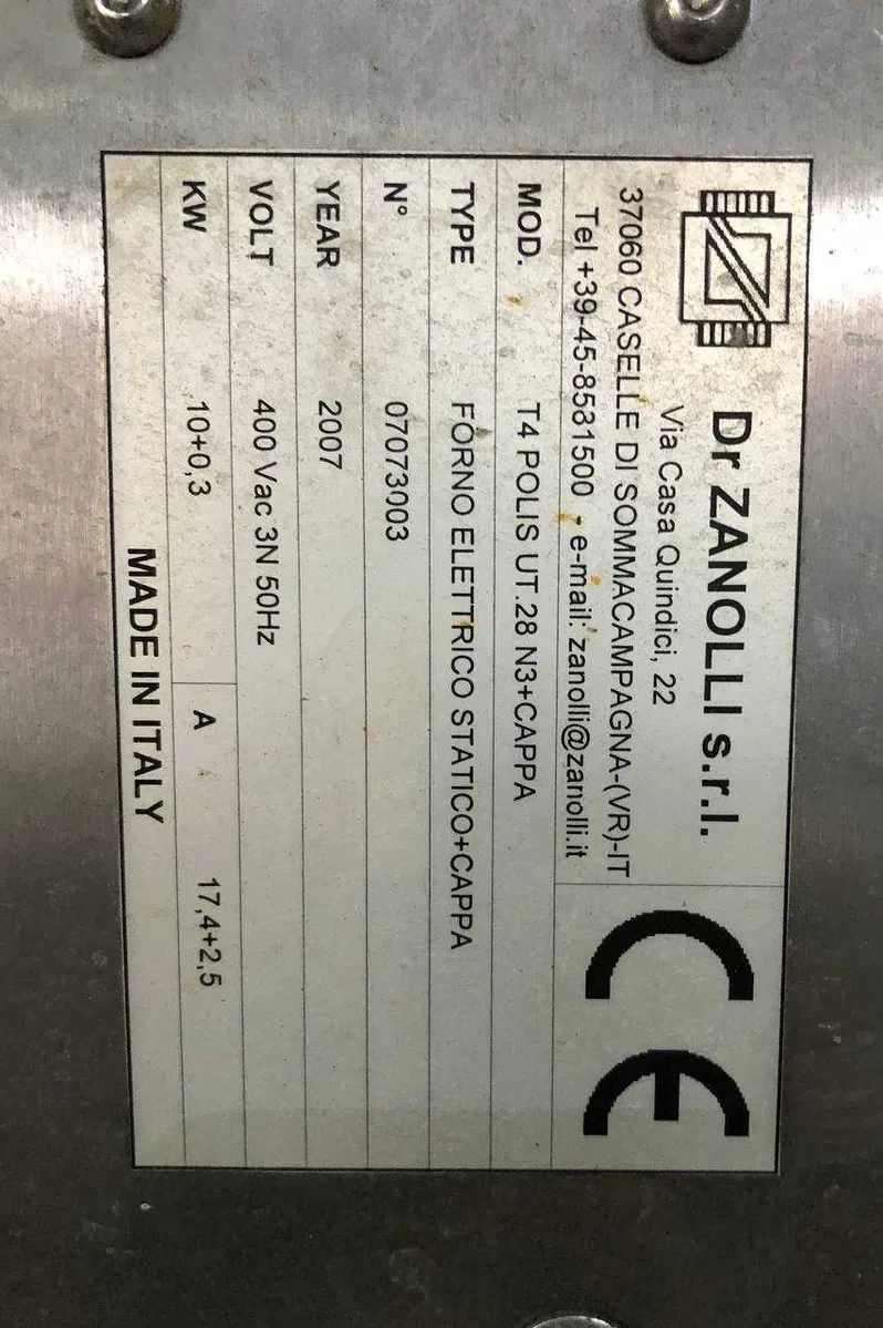 Піч для пекарні та піцерії Zanolli T4 Polis UT/28 N3 Електрична 380В Італія м. Шулявська — фото 5