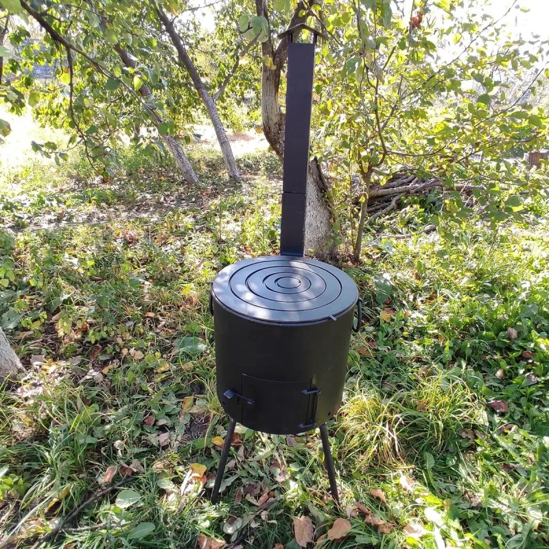 Пічка під казан татарський 10-17л,40см. Польова кухня. Садова піч. Буржуйка.топка.печка для казана.печь под казан азиатский.камін.кухня польова.мангал — фото 5