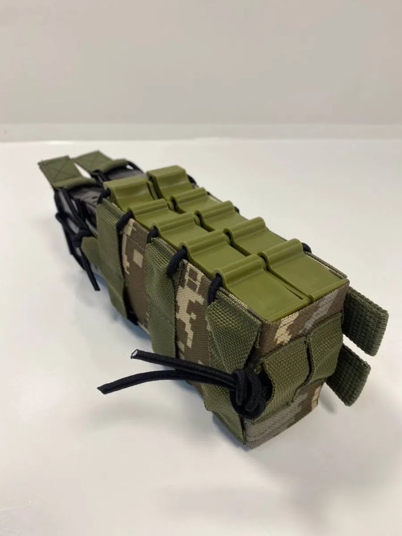 Підсумок під 2 магазина АК піксель олива хакі мультикам. Подсумок — фото 2