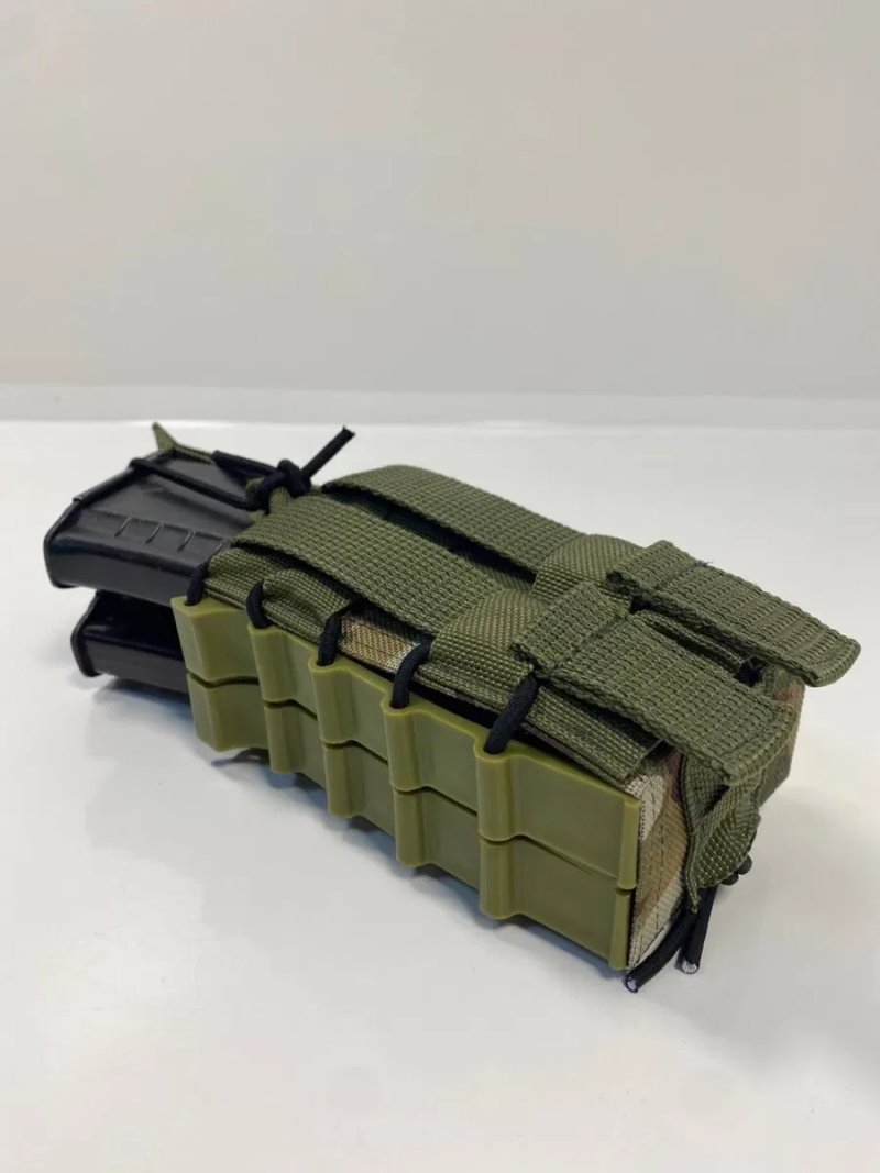 Підсумок під 2 магазина АК піксель олива хакі мультикам. Подсумок — фото 6