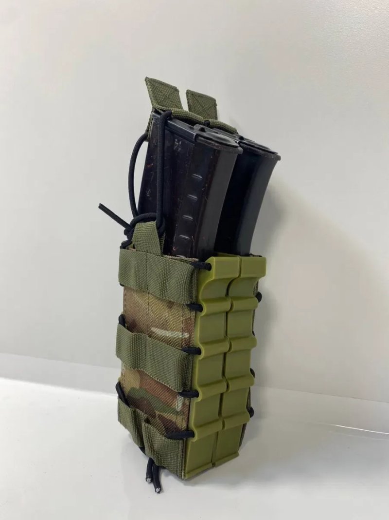 Підсумок під 2 магазина АК піксель олива хакі мультикам. Подсумок — фото 7